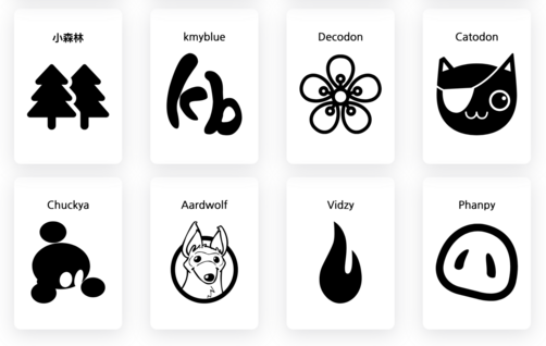 screenshot of the website fediverse.wake.st showing icons for 小森林, kmyblue, Decodon, Catodon, Chuckya, Aardwolf, Vidzy and Phanpy